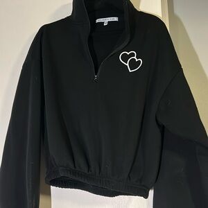 Black cropped hoodie